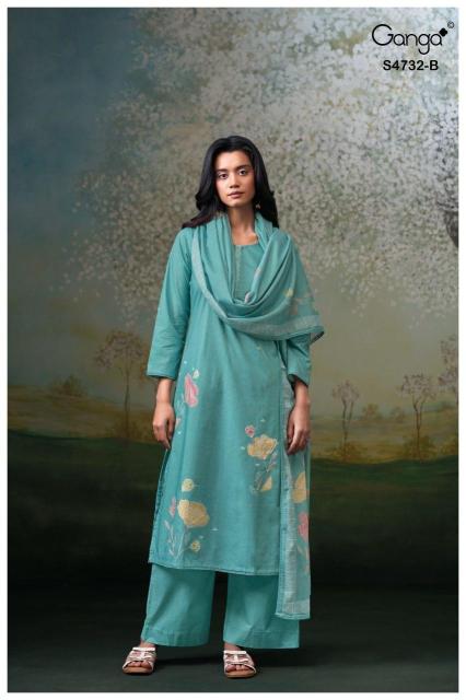Ganga mivelle 4732 pushpak dress material wholesale price and address
